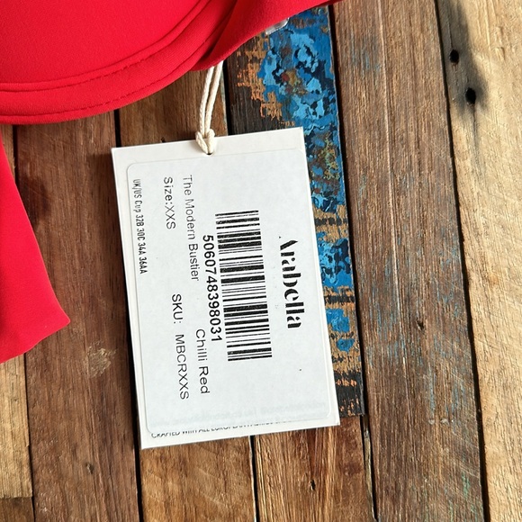 Arabella London Modern Bustier Swim Top Sz XXS (32B / 34A / 30C) - Picture 4 of 8